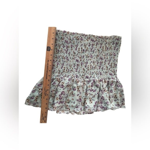 STORIA ~Floral Smocked Ruffle Skirt NWT Large - Picture 3 of 9